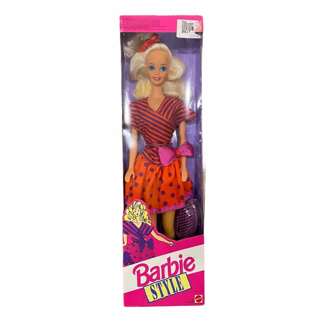 Vtg Mattel Barbie Style 2454 Polka Dot Dress Canadian Release 1992 Rare Sealed